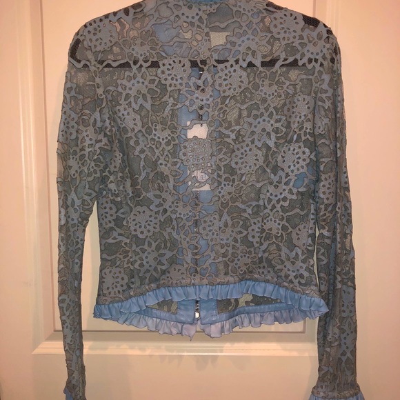 NOI Italian Laser Cut Leather Jacket.New W/ Tags - Picture 4 of 6